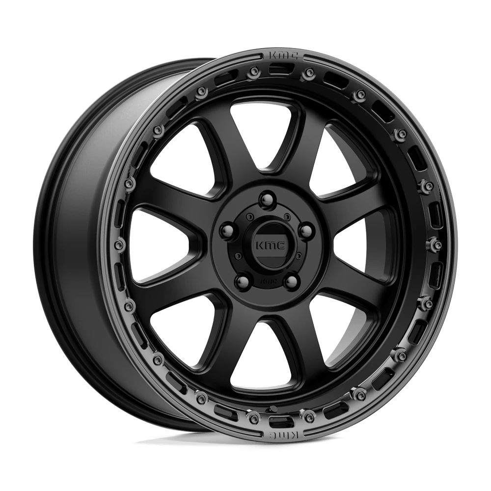 Kmc Km548 Chase Satin Black With Gloss Black Lip 20x9 (+18) 5x150
