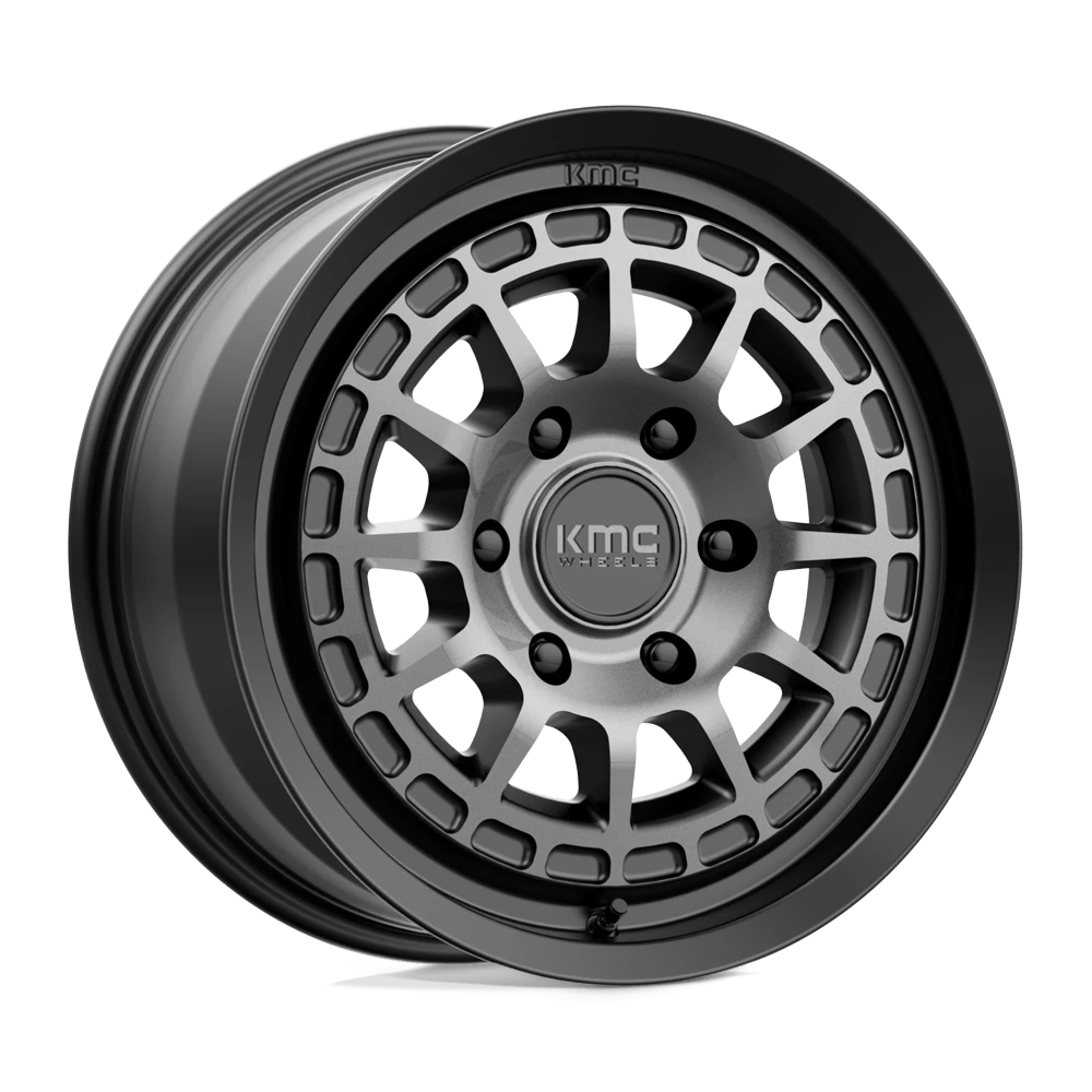 Kmc Km719 Canyon Satin Black With Gray Tint 17x8 (+35) 6x139.7
