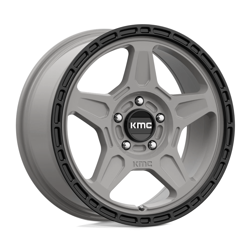 Kmc Km721 Alpine Satin Gray With Black Lip 17x8 (+38) 5x100