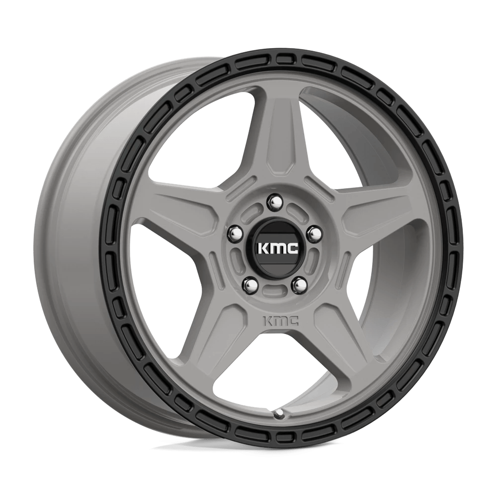 Kmc Km721 Alpine Satin Gray With Black Lip 18x8 (+38) 5x114.3