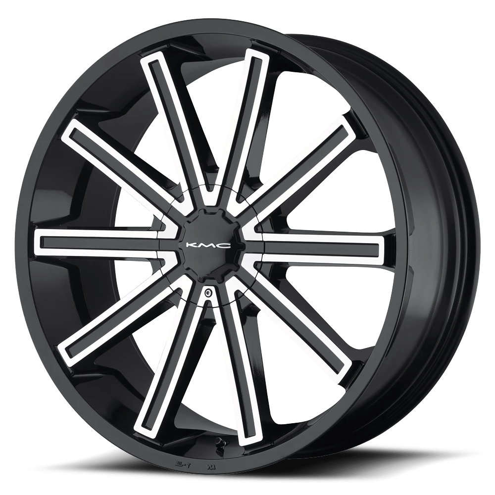 Kmc Km681 Nerve Gloss Black Machined 22x9 (+38) 6x132/6x139.7