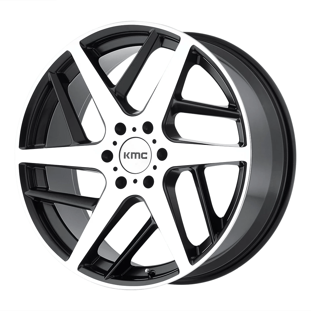 Kmc Km699 Two Face Satin Black With Machined Face 22x9 (+35) 6x139.7