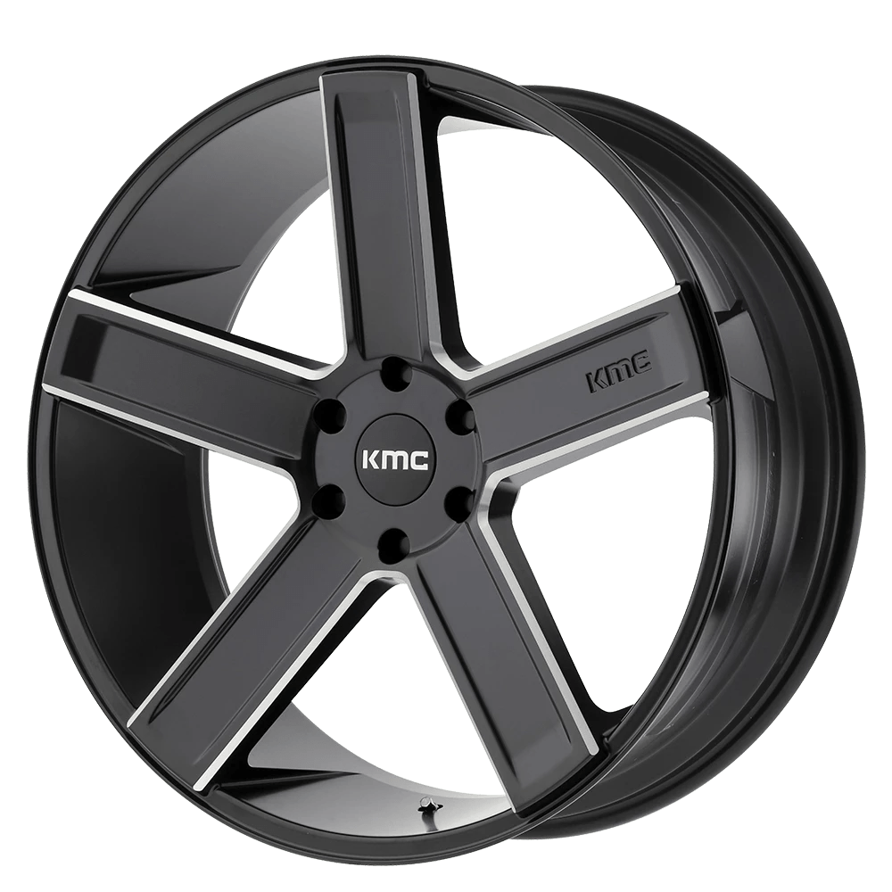 Kmc Km702 Duece Satin Black Milled 22x9 (+15) 6x135