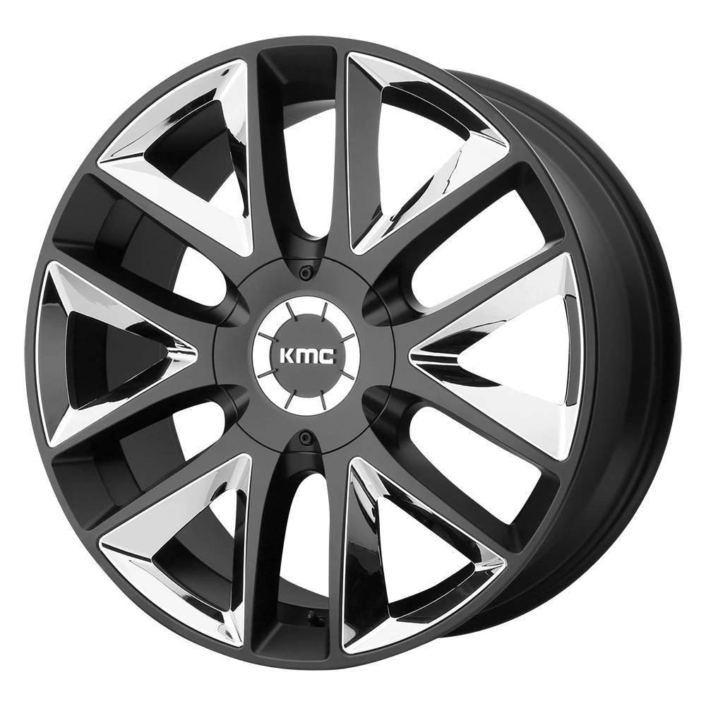 Kmc Km710 Takedown Satin Black Chrome Inserts 22x9.5 (+30) 6x135/6x139.7