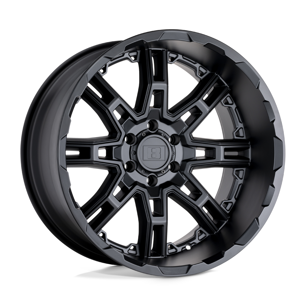 Level 8 Slingshot Matte Black Big X Factor 18x9 (+10) 6x120