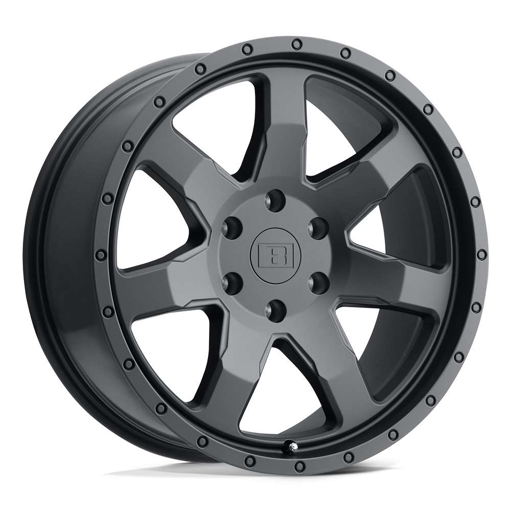 Level 8 Slam Matte Black 17x8.5 (-24) 5x127