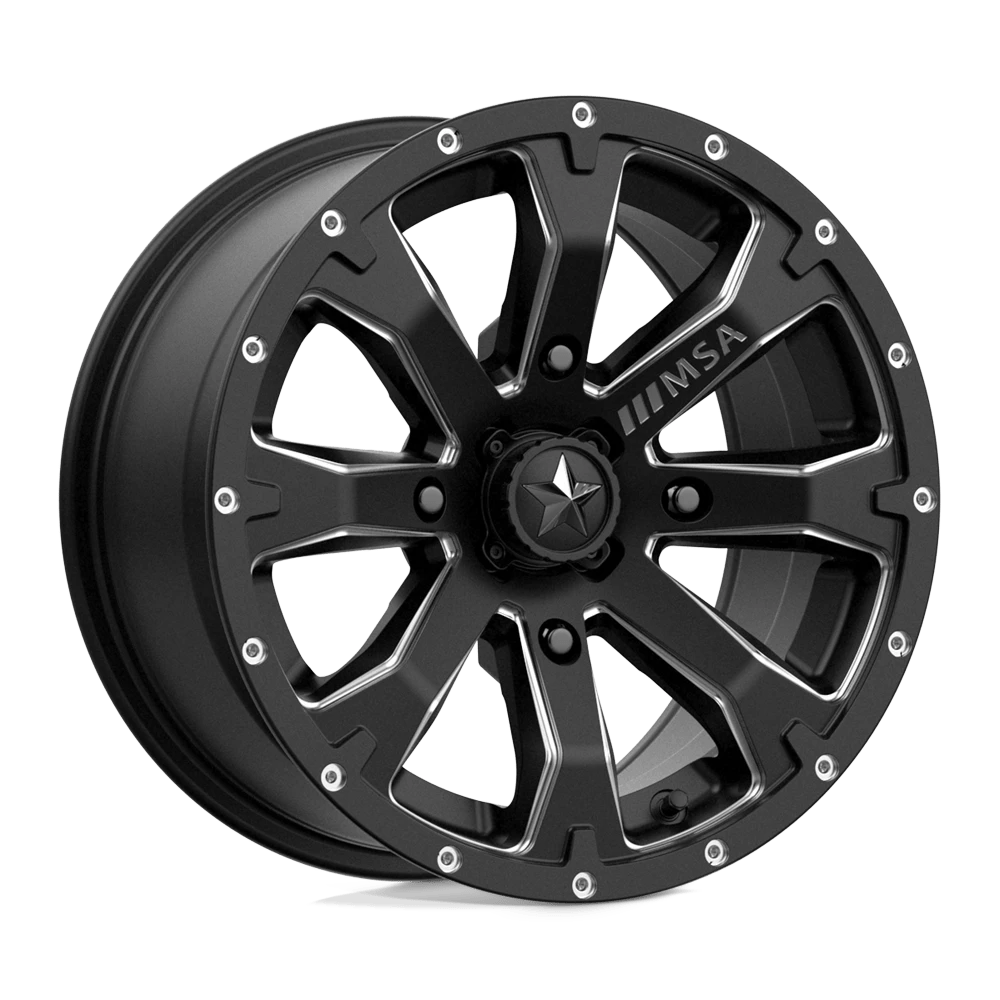 Msa Offroad Wheels M42 Bounty Satin Black Milled 14x7 (+10) 4x110