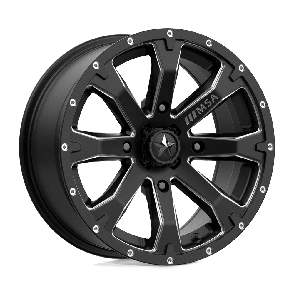 Msa Offroad Wheels M42 Bounty Satin Black Milled 15x7 (+10) 4x110