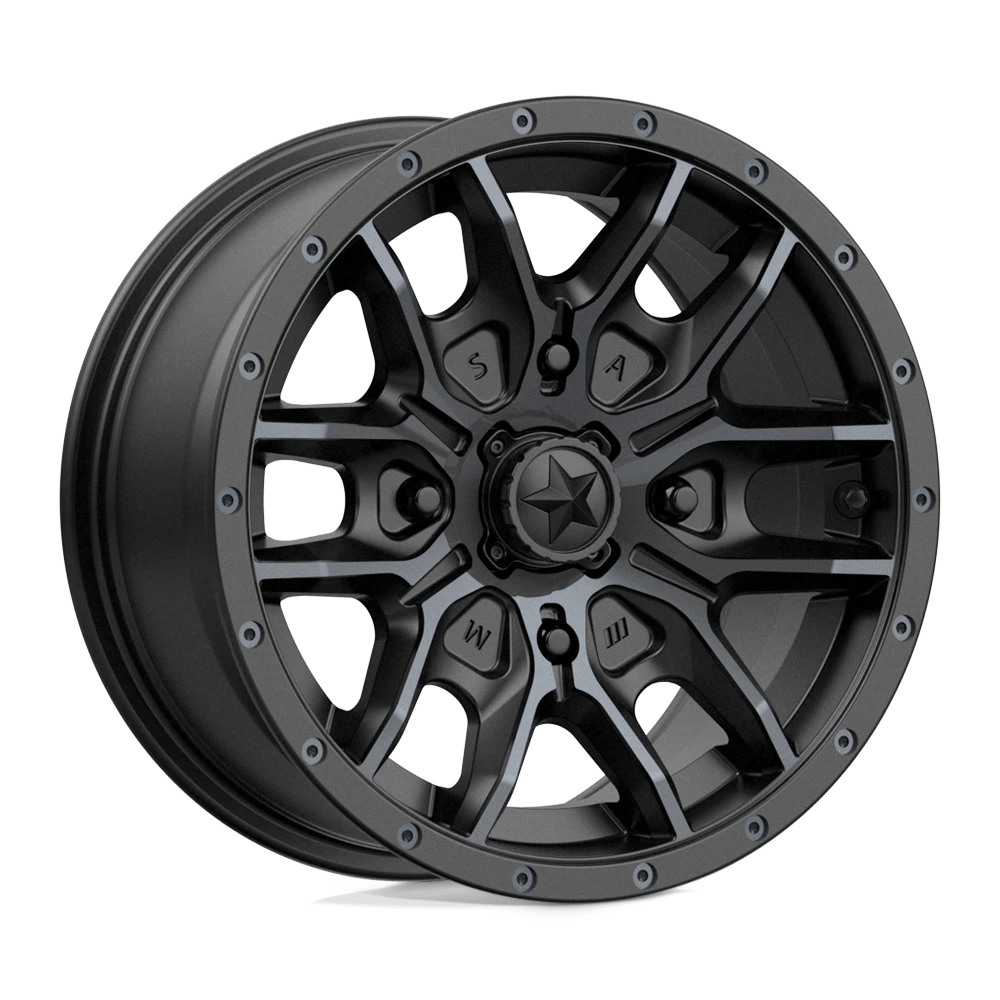 Msa Offroad Wheels M43 Fang Satin Black With Titanium Tint 14x7 (+10) 4x137
