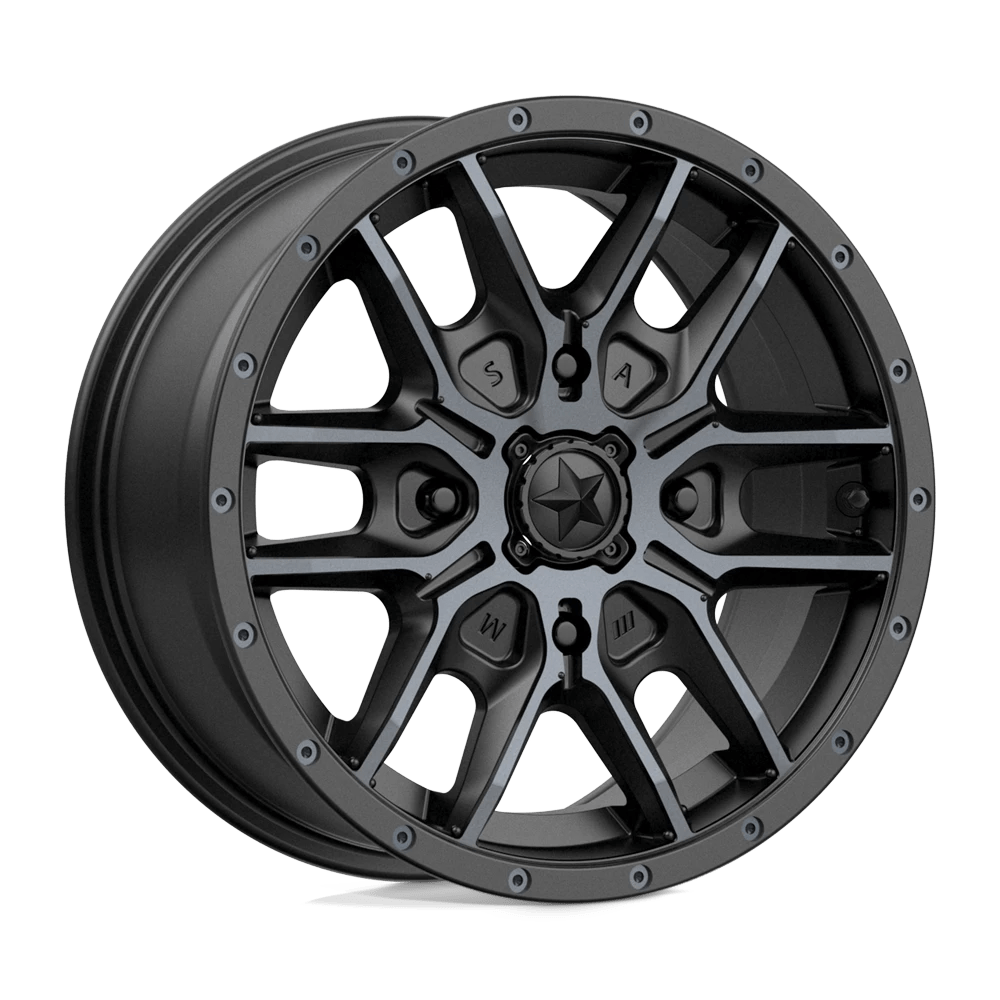 Msa Offroad Wheels M43 Fang Satin Black With Titanium Tint 15x7 (+38) 4x137