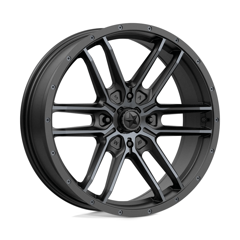 Msa Offroad Wheels M43 Fang Satin Black With Titanium Tint 20x7 (+10) 4x137