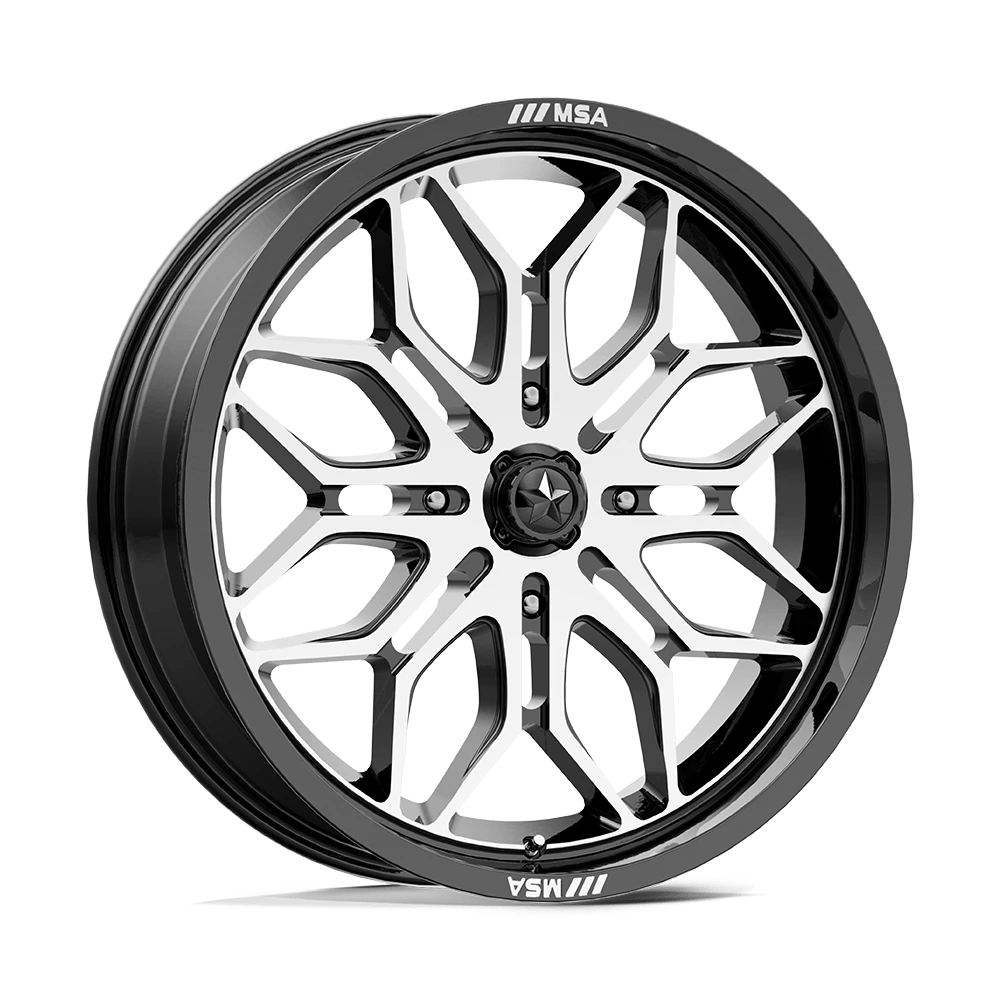 Msa Offroad Wheels M47 Sniper Gloss Black Machined 24x7 (+10) 4x156