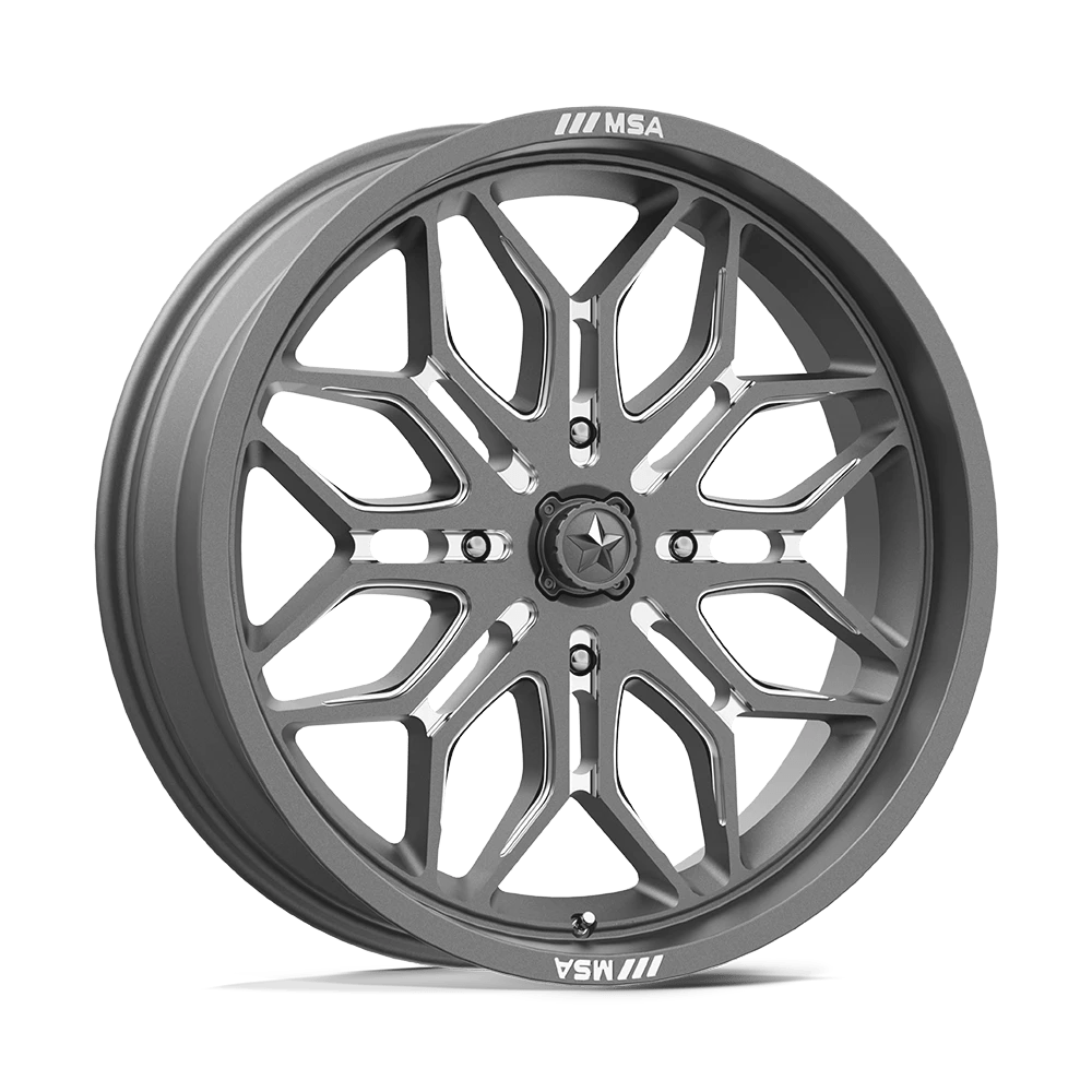 Msa Offroad Wheels M47 Sniper Gunmetal Milled 18x7 (+10) 4x137