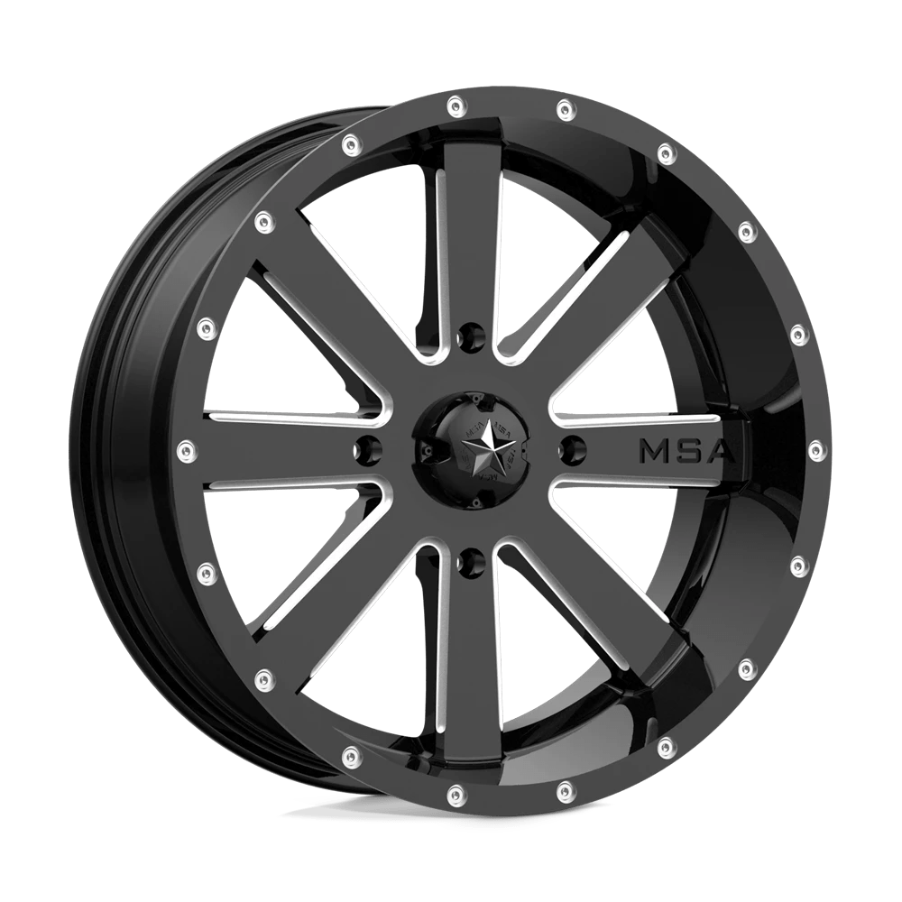 Msa Offroad Wheels M34 Flash Gloss Black Milled 18x7 (+0) 4x137