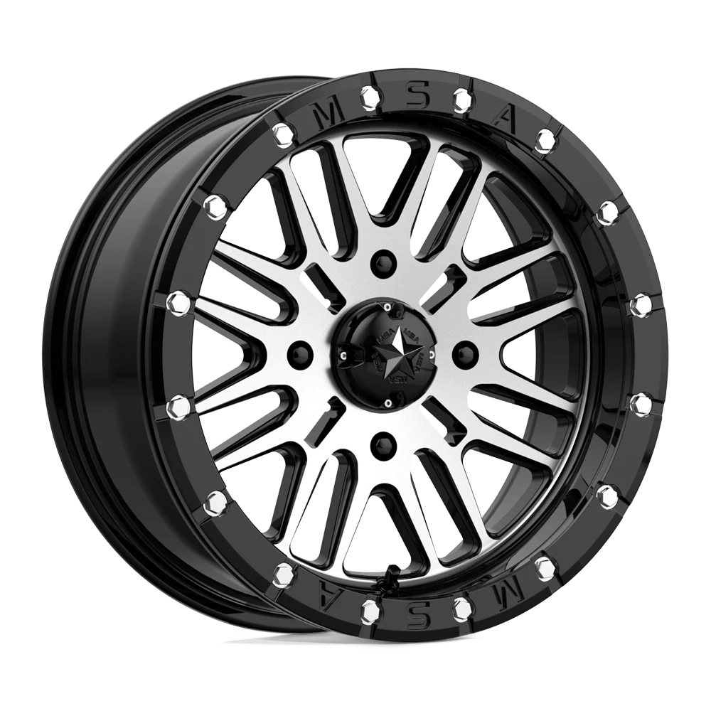 Msa Offroad Wheels M37 Brute Beadlock Gloss Black Machined 16x7 (+10) 4x137