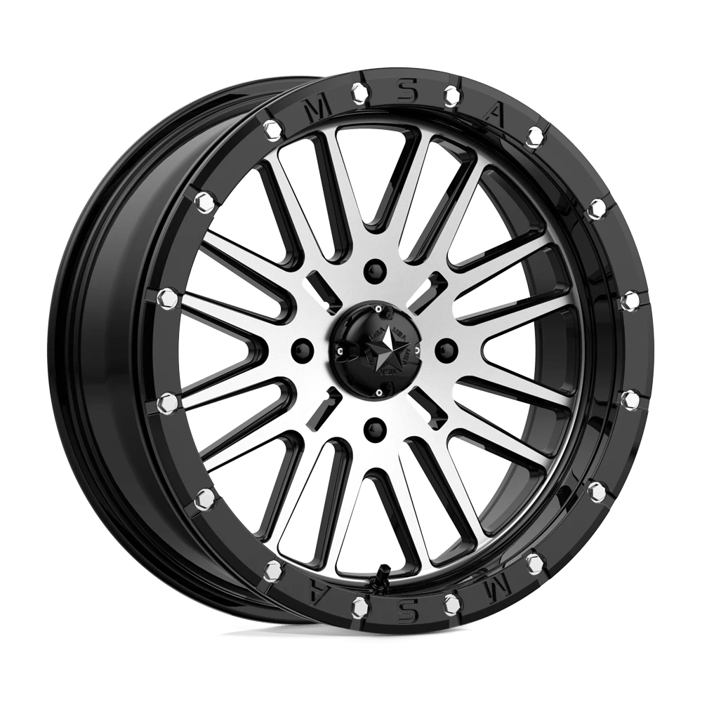 Msa Offroad Wheels M37 Brute Beadlock Gloss Black Machined 18x7 (+10) 4x137
