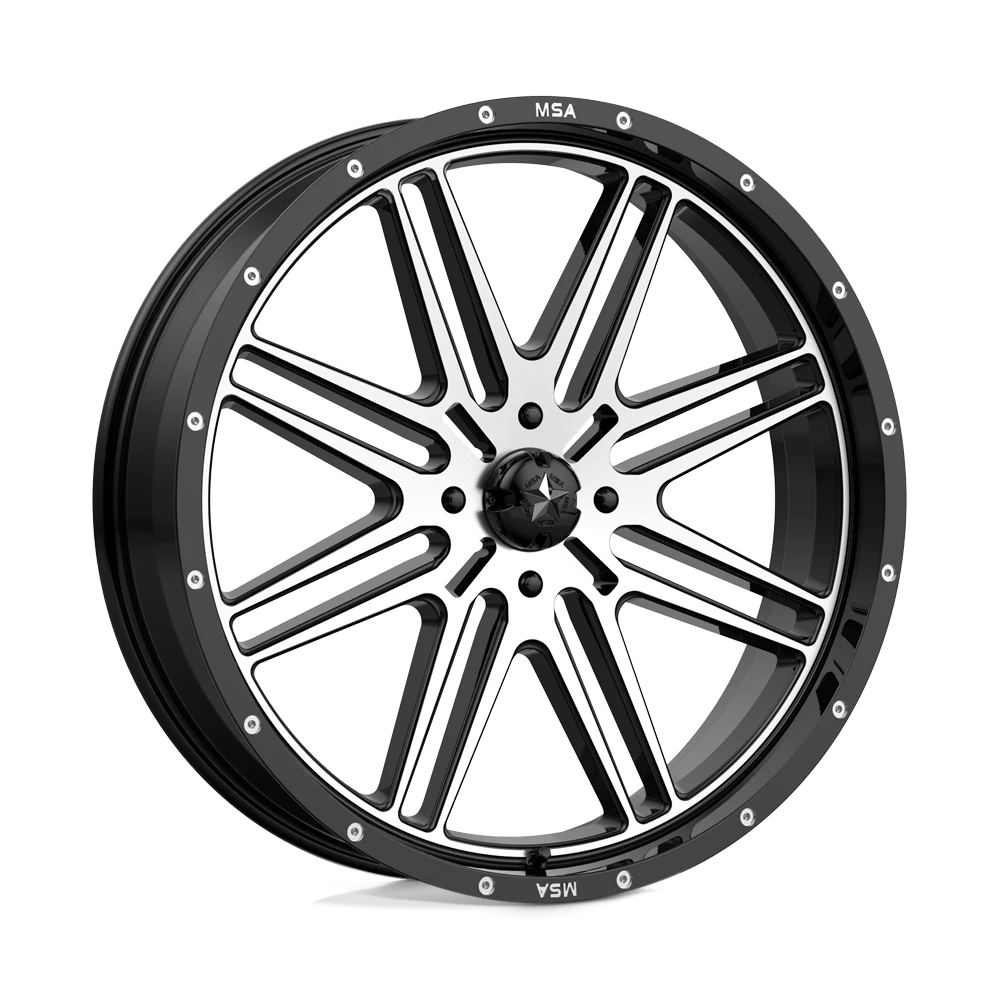 Msa Offroad Wheels M38 Brute Gloss Black Machined 24x7 (+10) 4x137