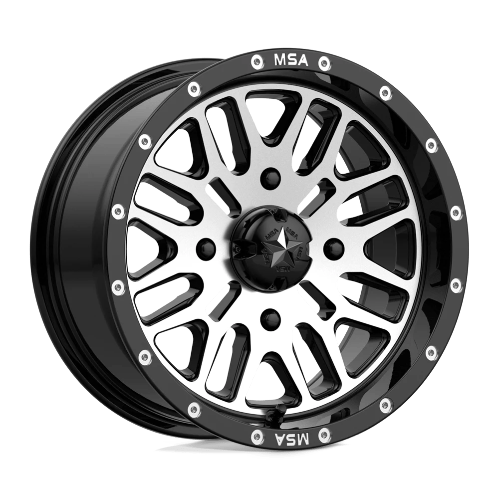 Msa Offroad Wheels M38 Brute Gloss Black Machined 14x7 (+10) 4x137