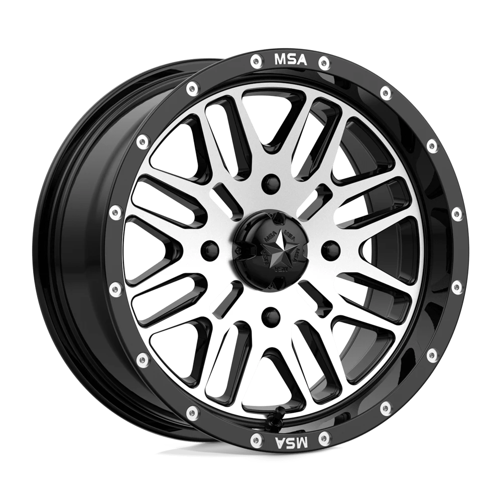 Msa Offroad Wheels M38 Brute Gloss Black Machined 15x7 (+10) 4x137