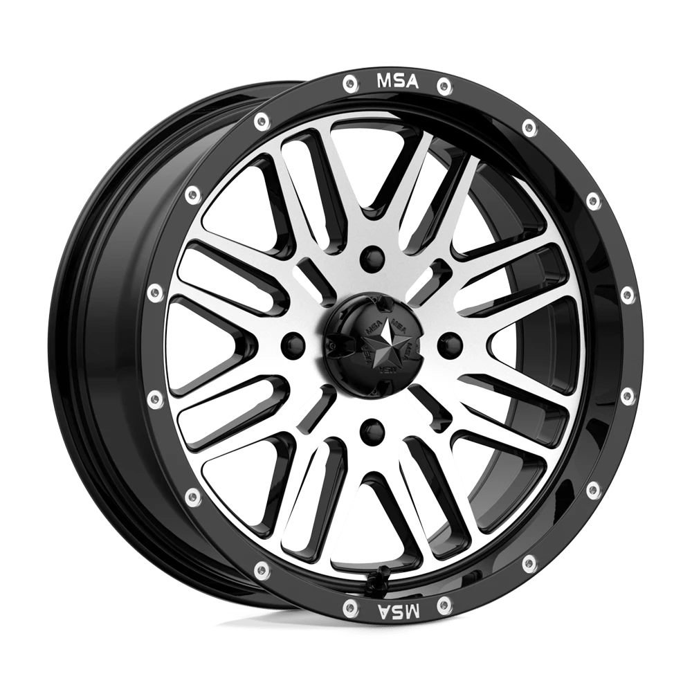Msa Offroad Wheels M38 Brute Gloss Black Machined 16x7 (+10) 4x137