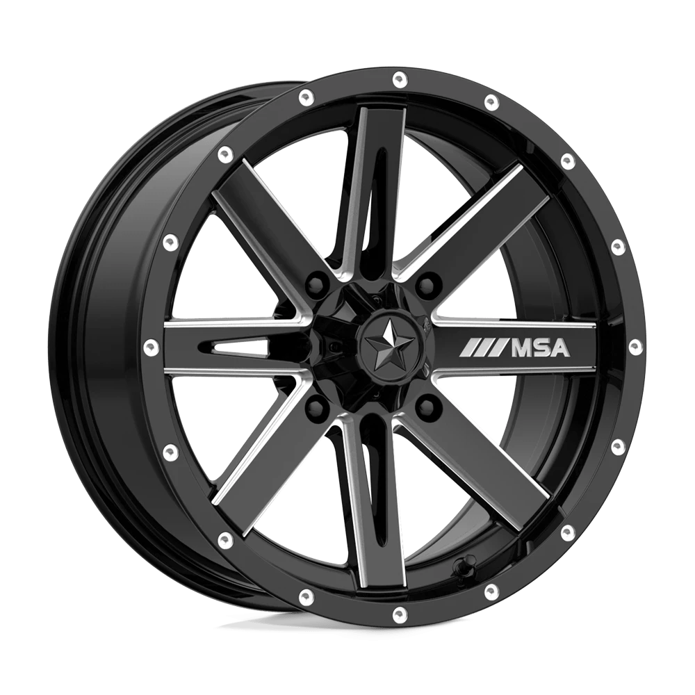 Msa Offroad Wheels M41 Boxer Gloss Black Milled 16x7 (+10) 4x137