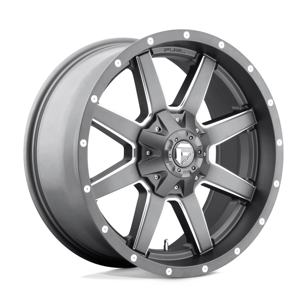 Fuel 1pc D542 Maverick Matte Gun Metal Milled 20x9 (+1) 5x139.7/5x150