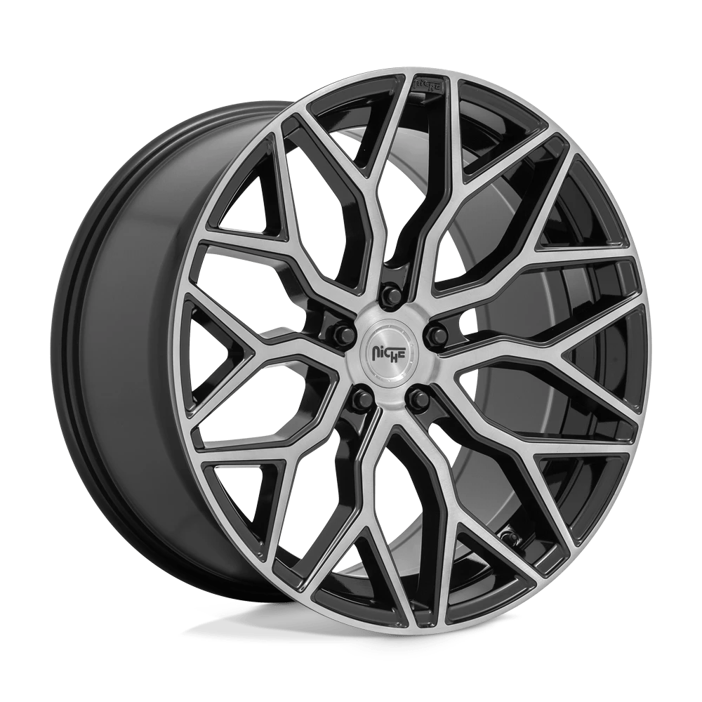Niche 1pc M262 Mazzanti Gloss Black Brushed Face 22x10 (+20) 5x112