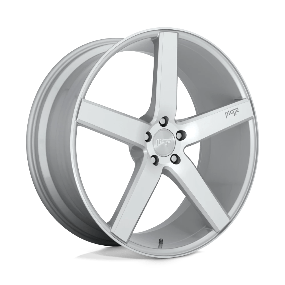Niche 1pc M135 Milan Gloss Silver Machined 20x8.5 (+35) 5x114.3