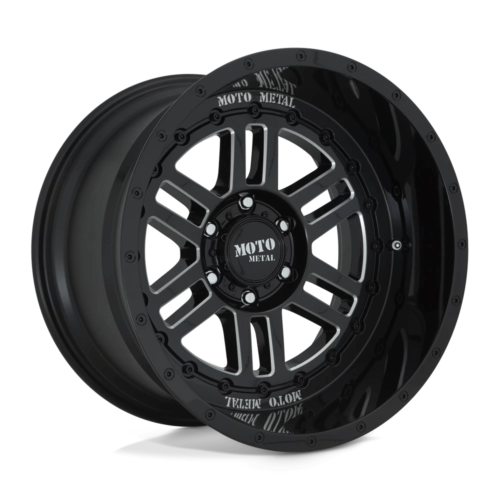 Moto Metal Mo800 Deep Six Gloss Black Milled 20x10 (-18) 5x127