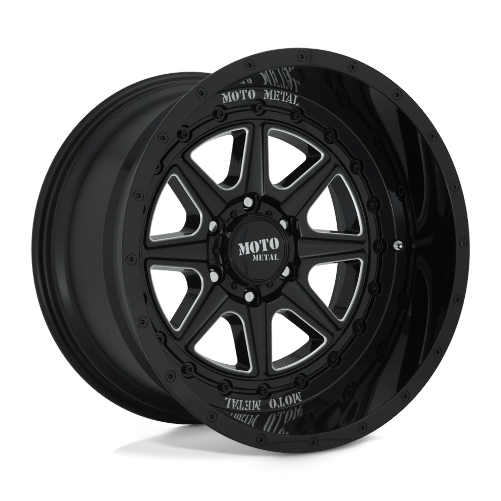 Moto Metal Mo801 Phantom Gloss Black Milled 20x10 (-18) 5x127
