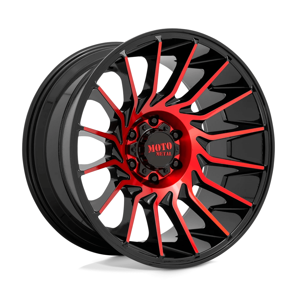 Moto Metal Mo807 Gloss Black Machined With Red Tint 22x12 (-44) 5x127