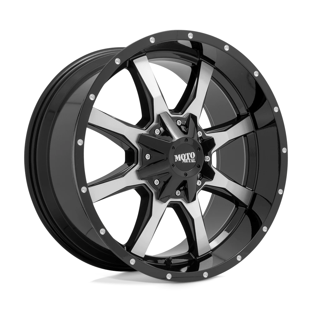 Moto Metal Mo970 Gloss Black Machined Face 20x10 (-24) 5x127/5x139.7