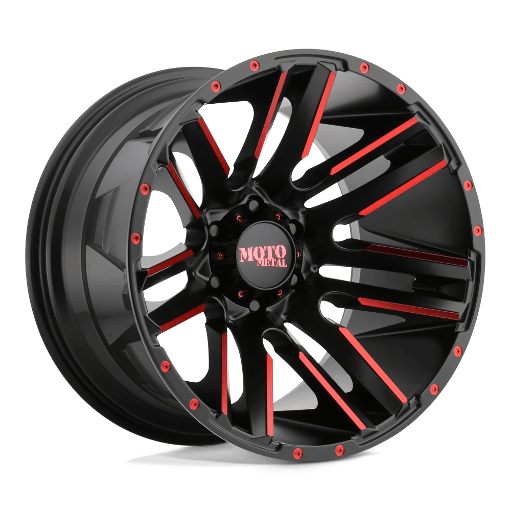 Moto Metal Mo978 Razor Satin  Black Machined Red Tint 20x10 (-24) 5x139.7