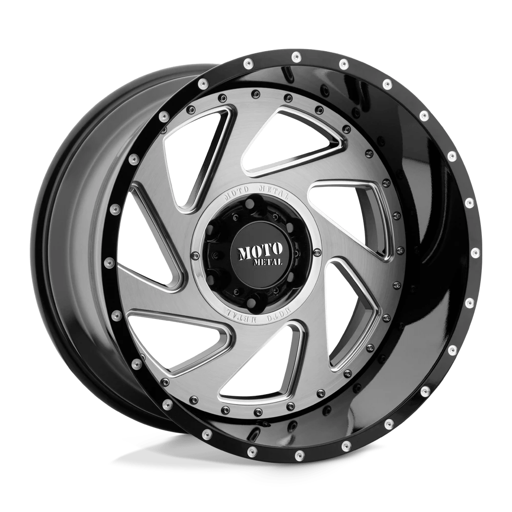 Moto Metal Mo989 Change Up Gloss Black Milled Brushed Inserts 20x12 (-44) 5x127