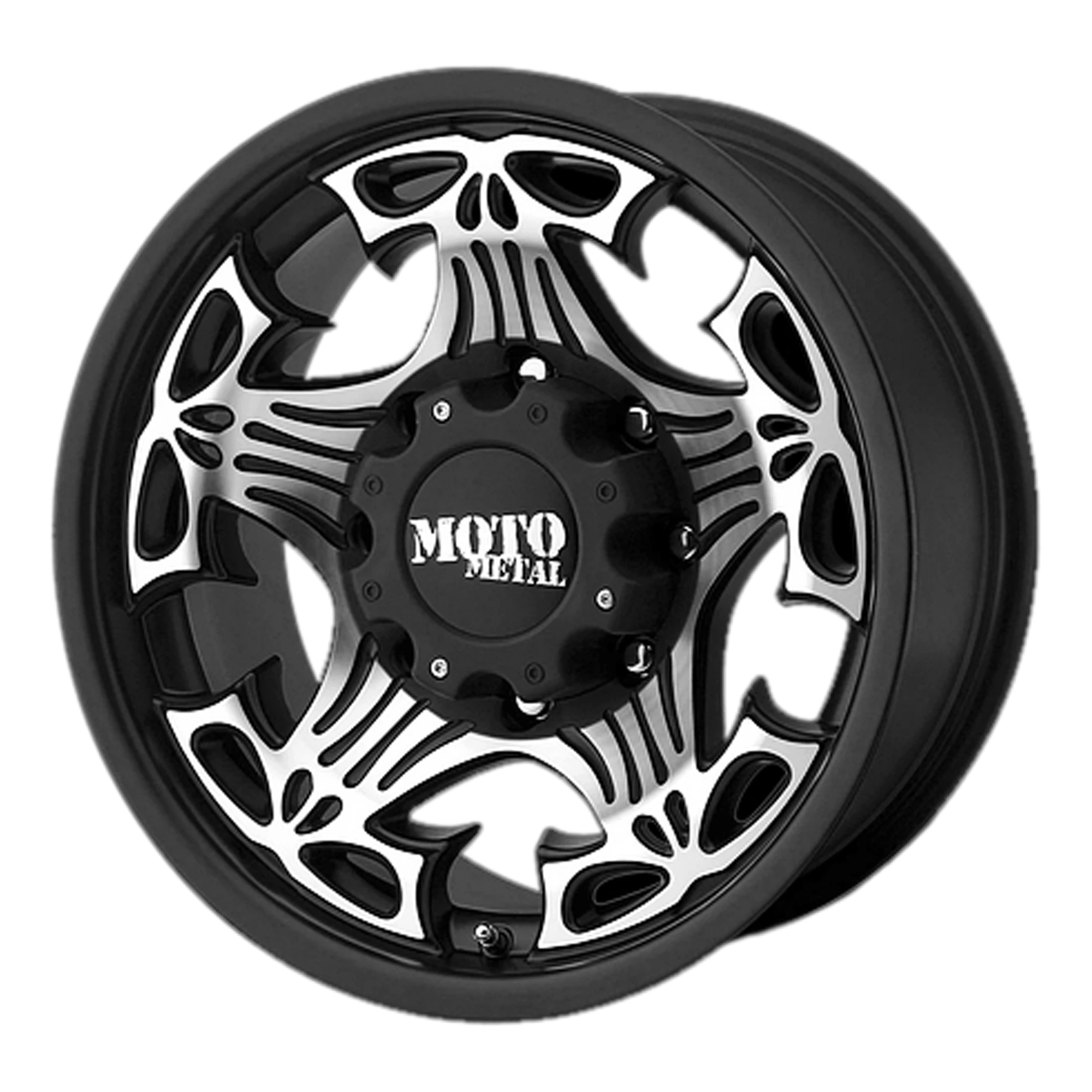 Moto Metal Mo909 Skull Gloss Black With Machined Face 20x9 (-12) 8x170