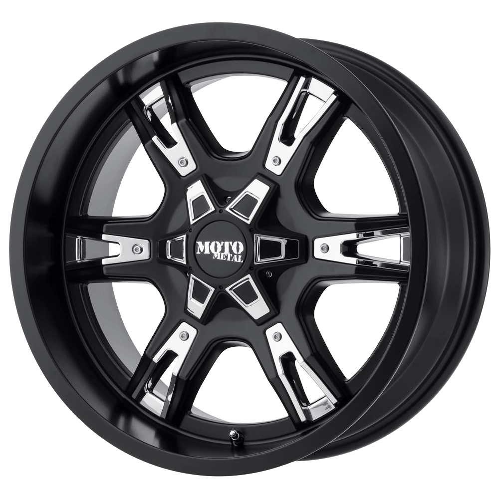 Moto Metal Mo969 Satin Black With  Red And Chrome Accents 20x9 (+0) 6x139.7