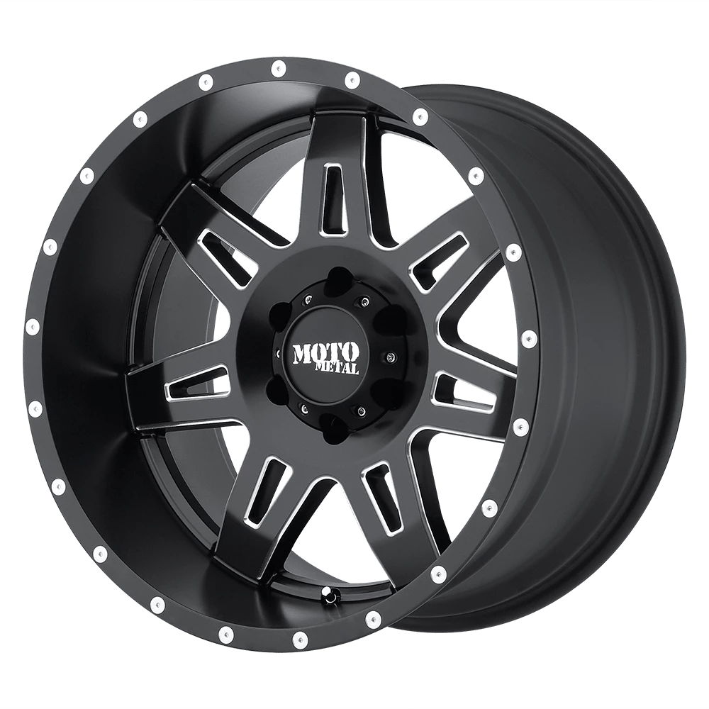 Moto Metal Mo975 Satin Black Milled 17x9 (-12) 6x139.7