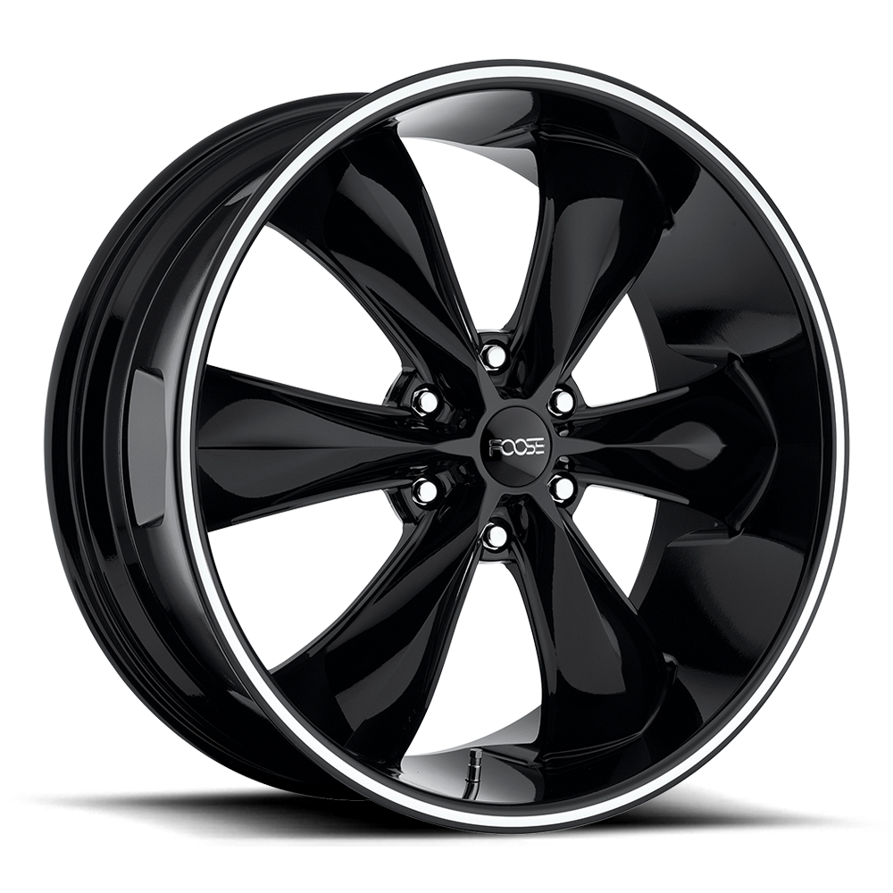 Foose 1pc F138 Legend Six Gloss Black 22x9.5 (+35) 6x139.7