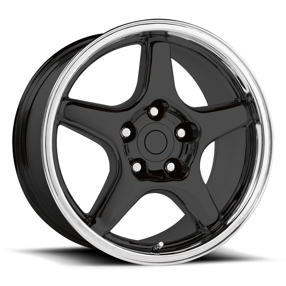 Performance Replicas Pr103 Gloss Black/machined Lip 17x9.5 (+56) 5x120.65