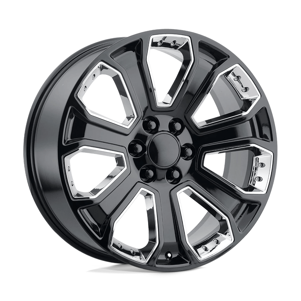 Performance Replicas Pr113 Gloss Black With Chrome Accents 22x9 (+24) 6x139.7