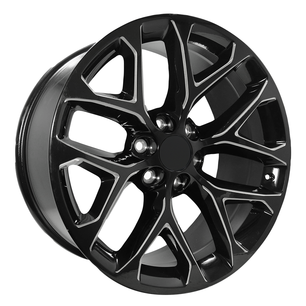 Performance Replicas Pr177 Gloss Black Milled 22x9 (+24) 6x139.7