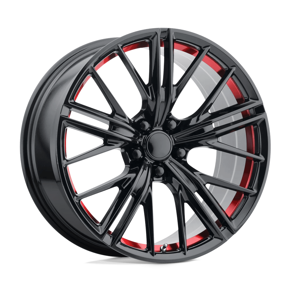Performance Replicas Pr194 Gloss Black Red Machined 20x10 (+23) 5x120