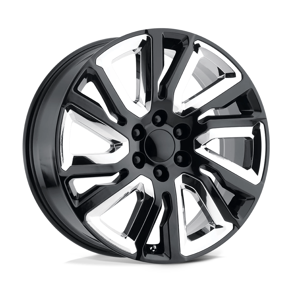 Performance Replicas Pr202 Gloss Black With Chrome Accents 22x9 (+28) 6x139.7