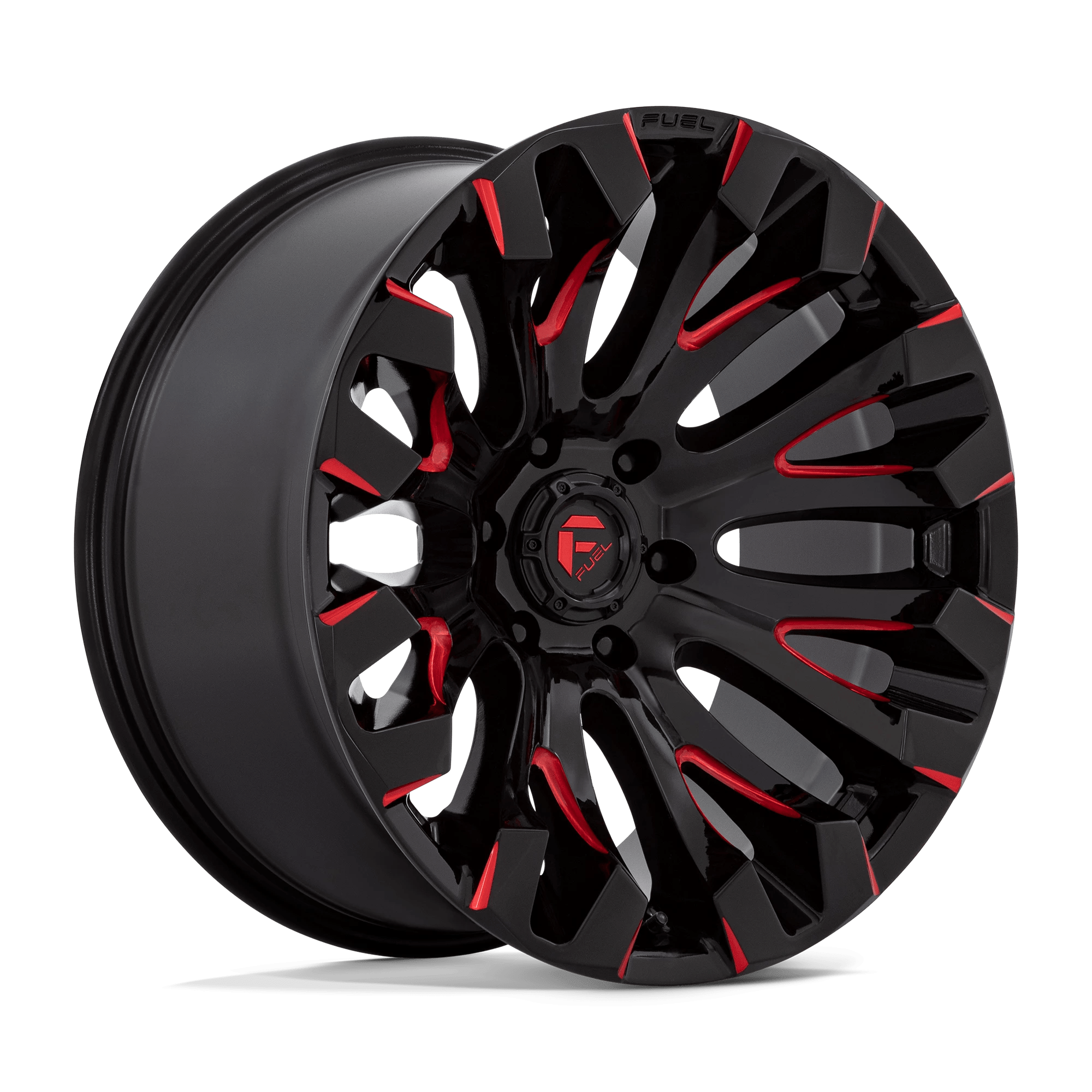 Fuel 1pc D829 Quake Gloss Black Milled Red Tint 18x9 (+1) 5x139.7