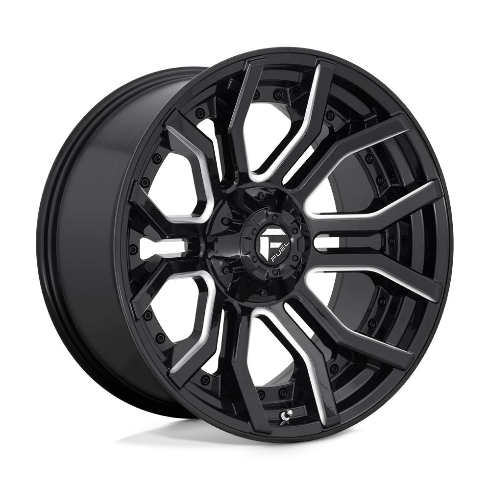 Fuel 1pc D711 Rage Gloss Black Milled 20x10 (-18) 6x135/6x139.7