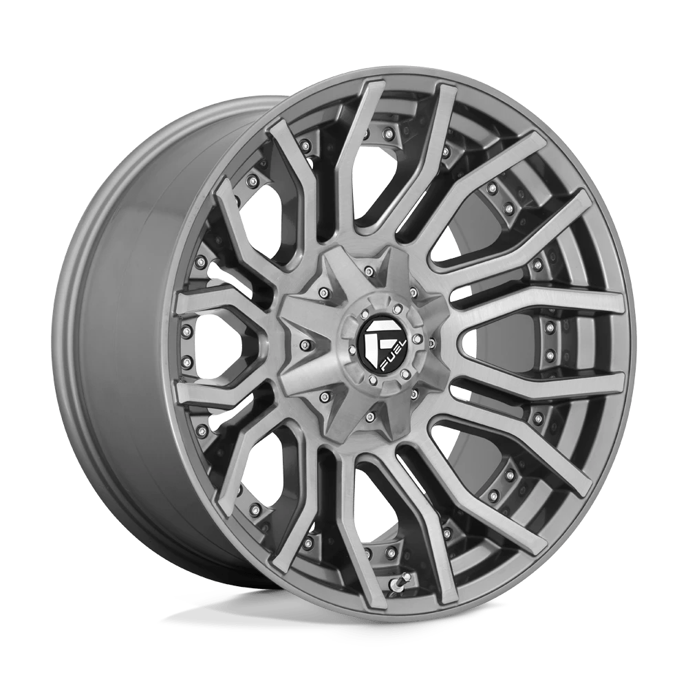 Fuel 1pc D713 Rage Platinum Brushed Gun Metal Tinted Clear 20x10 (-18) 8x165.1