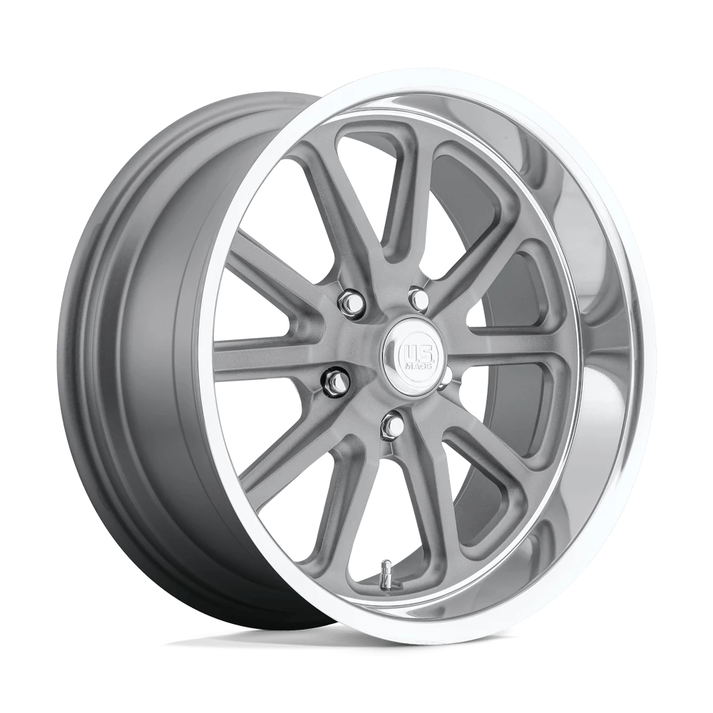 Us Mag 1pc U111 Rambler Matte Gun Metal Machined 20x9.5 (+1) 5x127