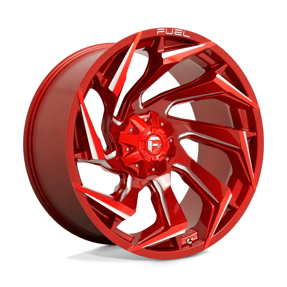 Fuel 1pc D754 Reaction Candy Red Milled 24x12 (-44) 5x127/5x139.7