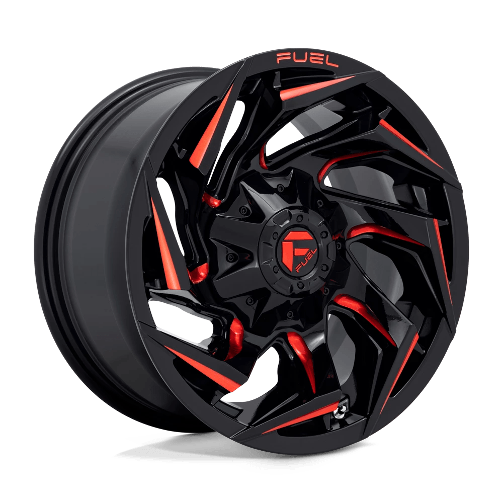 Fuel 1pc D755 Reaction Gloss Black Milled With Red Tint 17x9 (+1) 6x135/6x139.7