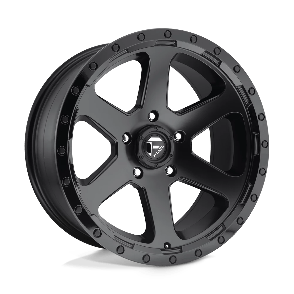 Fuel 1pc D589 Ripper Matte Black Gloss Black Lip 18x9 (+20) 6x139.7